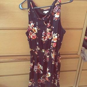 Floral and black dress